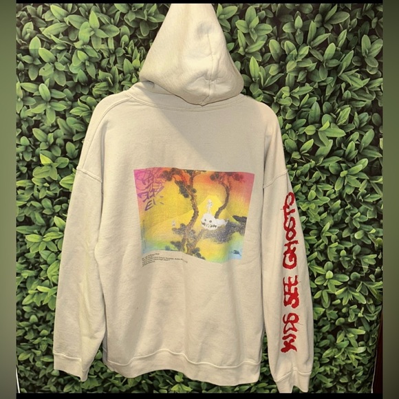 Gildan Kayne West X Takashi Murakami X KidCudi KIDS SEE GHOSTS Hoodie Merch2018 - Picture 2 of 16